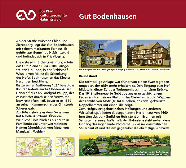 Tafel "Das Gut Bodenhausen"