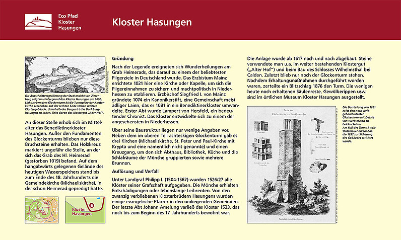 Tafel "Kloster Hasungen"