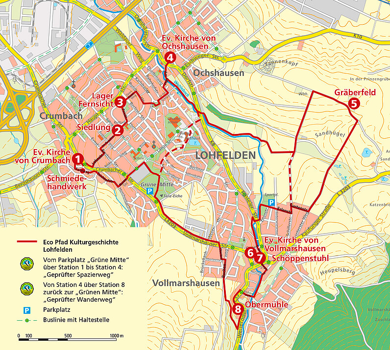Karte Eco Pfad Kulturgeschichte Lohfelden (2020)