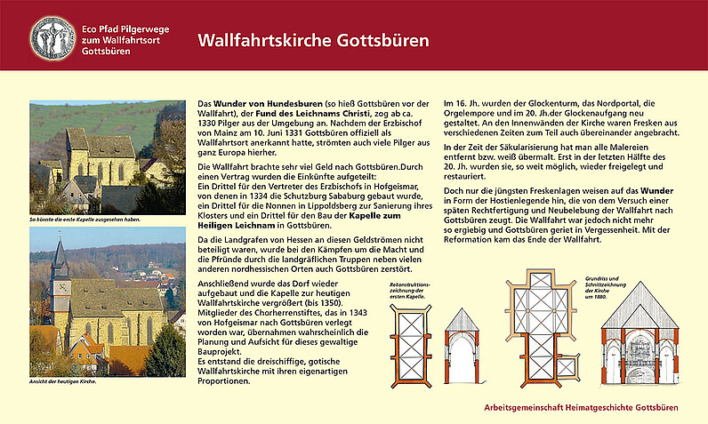 Tafel "Wallfahrtskirche Gottsbüren"