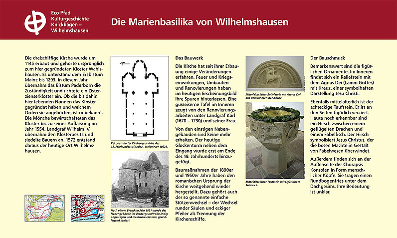 Tafel "Die Marienbasilika von Wilhelmshausen"