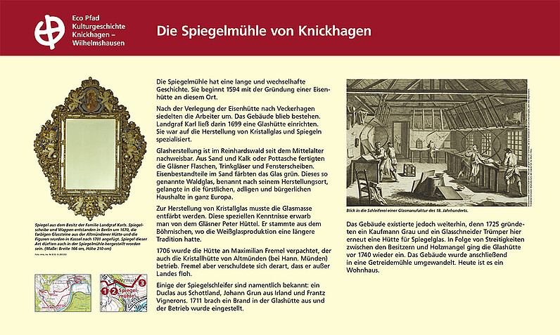 Tafel "Die Spiegelmühle von Knickhagen"